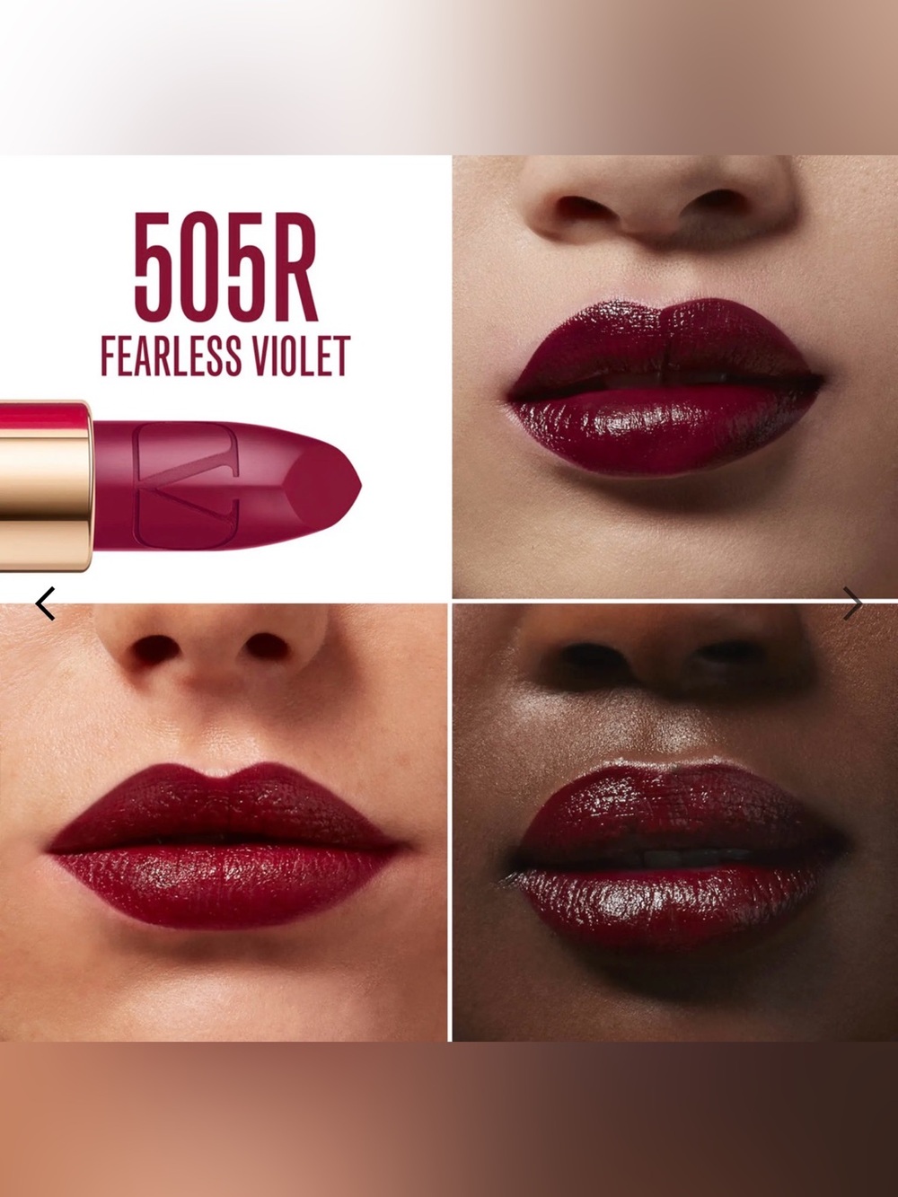 Valentino Rosso Satin Lipstick - Fearless Violet 505R - NIB - Picture 1 of 5